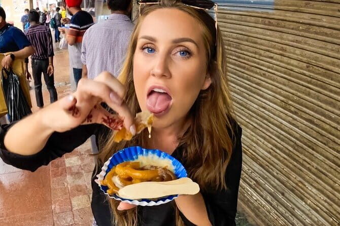 Amritsar Food Tour - Lawrence Road Bazar: Mango Pulp Candy and Puffed-Rice Snacks