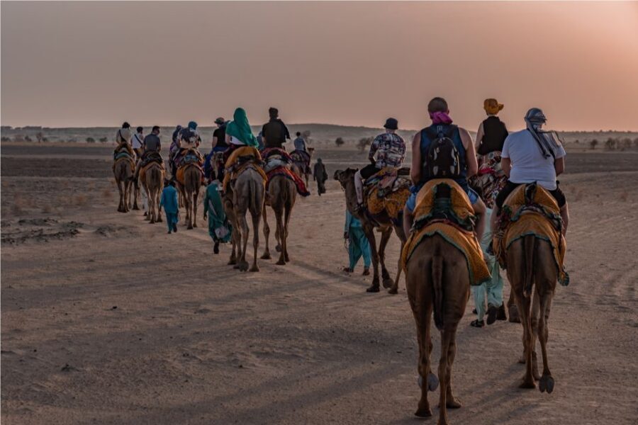 Dazzling Half Day Camel & Desert Safari With Sunset & Dinner - Wood-fire veg dinner, stars, and camp activities in the desert