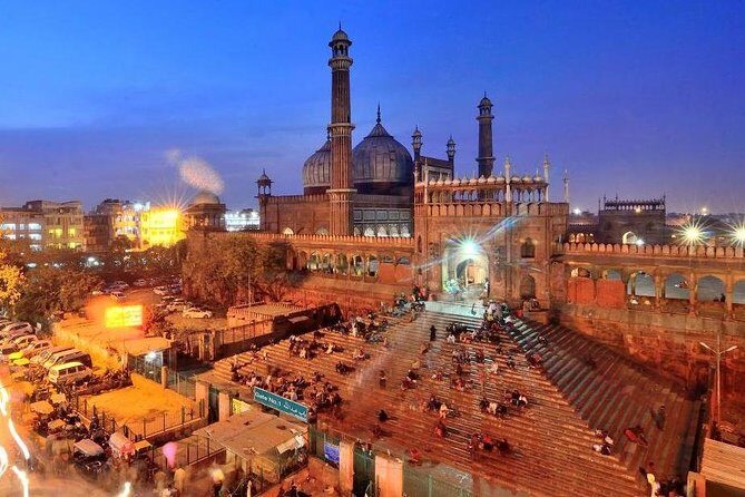 Delhi by Evening Tour with Private AC Car, Guide & Dinner - Jama Masjid: a quick Old Delhi payoff