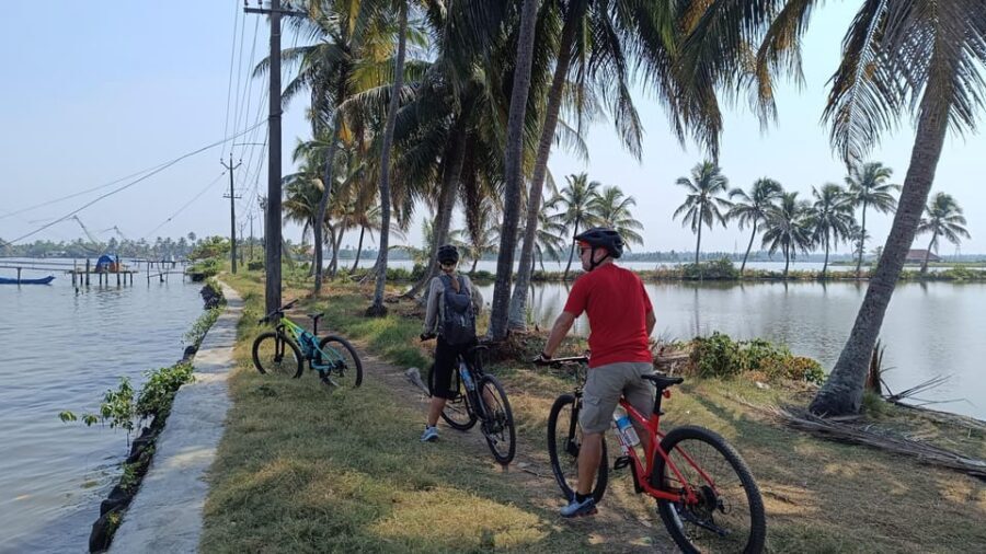 Fort Kochi Beach and Backwater eBike/Cycling Tour (Half Day) - Shrimp farms and narrow sandbank roads: the part you’ll remember