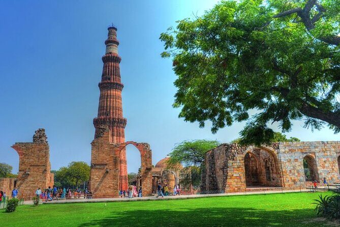 From Delhi : Private Full Day Old and New Delhi City Tour - Qutub Minar: the tallest brick minaret with ruins worth watching