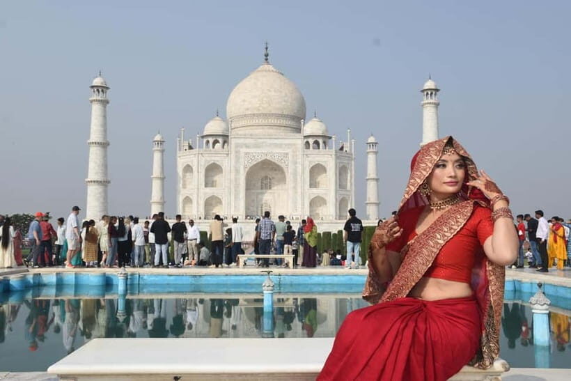 From Delhi: Taj Mahal & Agra Private Tour with 5<em> Lunch – Key points worth knowing before you go’ /></p>
<ul>
<li><strong>Door-to-door A/C pickup and drop-off</strong> from Delhi, Noida, and Gurugram areas, with private driver service.</li>
<li><strong>Skip-the-line access</strong> plus a battery bus ride from the parking area to the Taj Mahal monument.</li>
<li><strong>Guided Taj Mahal visit</strong> with a local professional guide option and time on the grounds (about 2.5 hours).</li>
<li><strong>Agra Fort and Baby Taj</strong> are included, with guided walkthroughs and short, focused time blocks.</li>
<li><strong>Mehtab Bagh viewpoint after lunch</strong> across the Yamuna for classic Taj photography angles.</li>
<li><strong>Lunch at a luxury hotel</strong> as an unlimited buffet option (drinks during lunch are not included).</li>
</ul>
<h2 id="a-door-to-door-agra-day-that-actually-feels-manageable">A door-to-door Agra day that actually feels manageable</h2>
<p><img width="820" height="461" decoding="async" src=