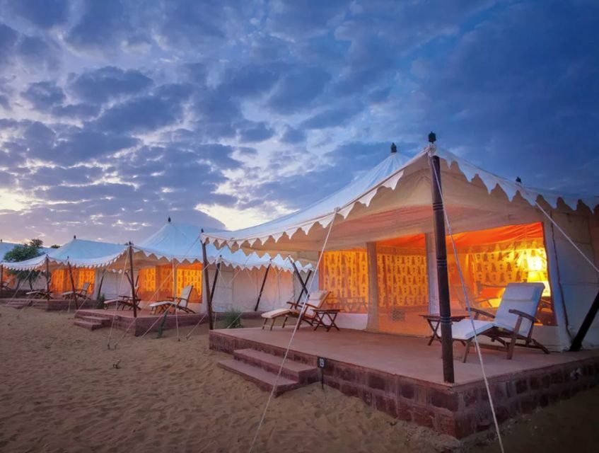 From Jaisalmer: Overnight Camping & Camel Safari in Khuri - Camel ride through village stops toward the Sam Sand Dunes