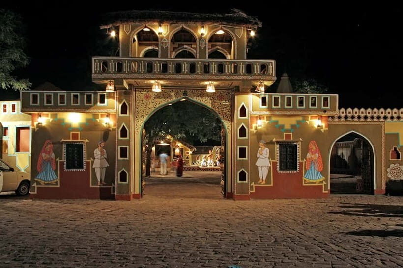Jaipur: Cultural Evening Tour & Dinner at Chokhi Dhani - Camel Rides, Puppets, Magic, and Folk Dance