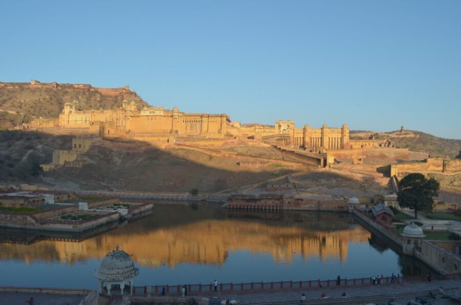 Jaipur : Cultural & History Tour With Private Guide - Amber Fort on a hilltop: red sandstone, marble, and big views