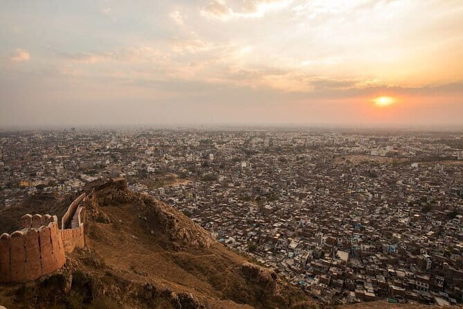 Jaipur Nahargarh Fort Sunrise or Sunset Tour with Flower Market - Getting to Nahargarh Fort: the big viewpoint moment