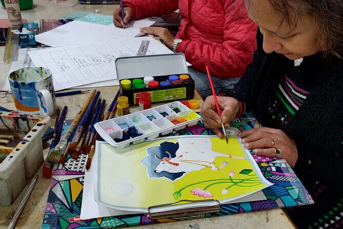 Learn to make a Pichwai Painting - The motifs: cows, lotus, and Srinathji’s devotional world