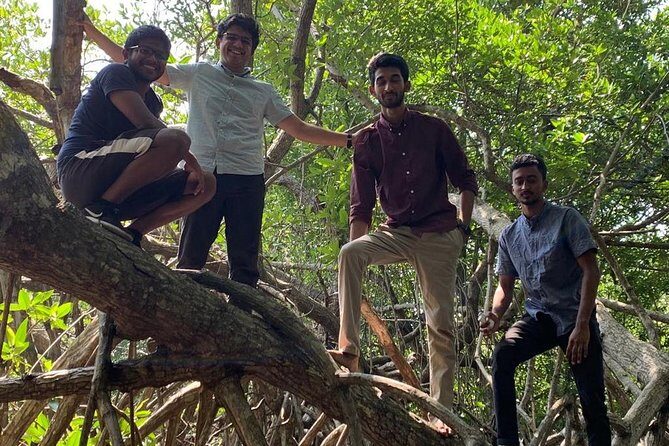 Mangrove Adventure - Bentota River estuary stop: mangrove roots, fish, and coastal life