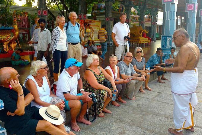 Marina Beach walking tour by tourism ministry approved company - Parthasarathy Temple: rituals explained as you walk in and around