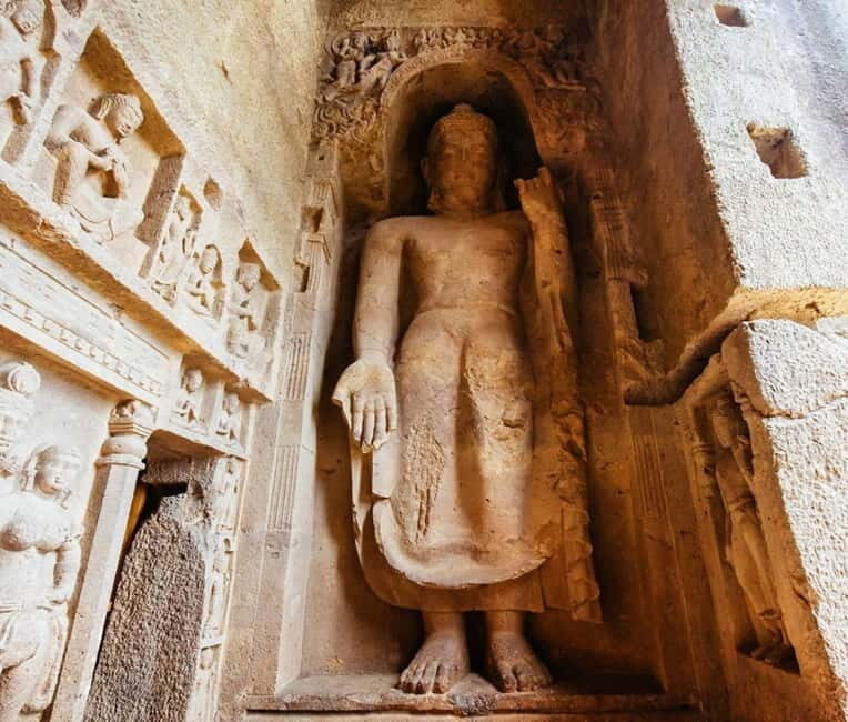 Mumbai: Buddhist Kanheri Caves with Golden Pagoda Temple - Key highlights to look for