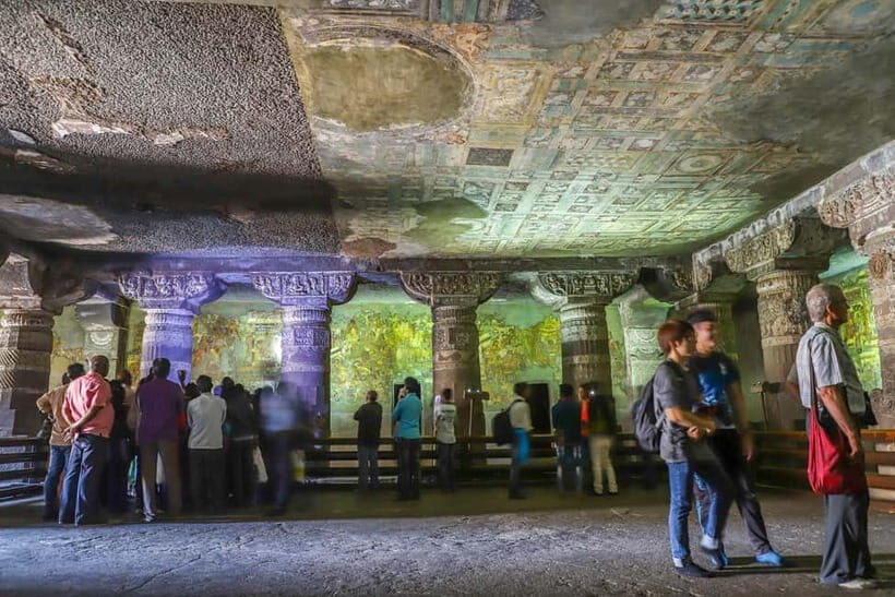 Mumbai: Same Day Tour of Ajanta & Ellora Cave's - Ajanta Caves: 30 rock-cut caves and what to look for