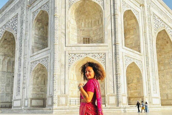 "Overnight Taj Mahal Tour from Delhi by Private AC Car" - Taj Mahal at sunrise: what a visual architecture tour means