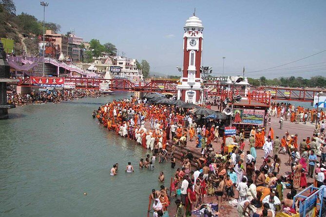 Private Day Trip to Haridwar and Rishikesh from Delhi by Car - First stop: Har Ki Pauri and the Ganga aarti atmosphere