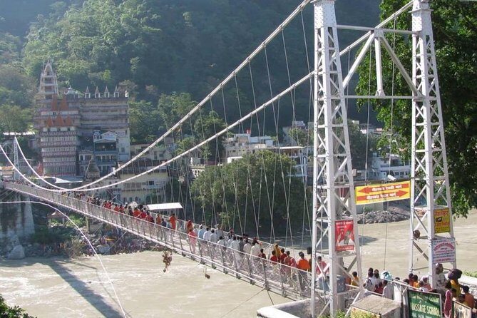 Private Day Trip to Haridwar and Rishikesh from Delhi by Car - Rishikesh landmarks on foot: Lakshman Jhula and Ram Jhula