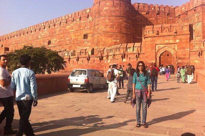 Private Overnight Taj Mahal Tour from Delhi - Day 1: Agra Fort, then Mehtab Bagh across the Yamuna