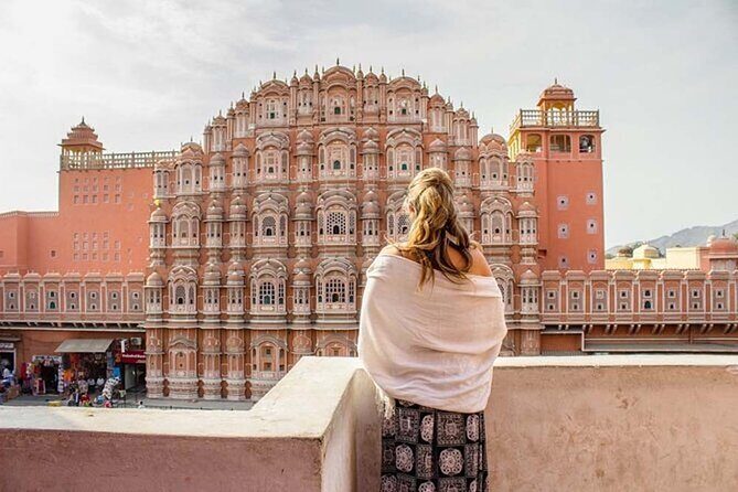 Same Day Jaipur Tour from Delhi - Amber Fort: Hindu design, fort views, and the lake reflection