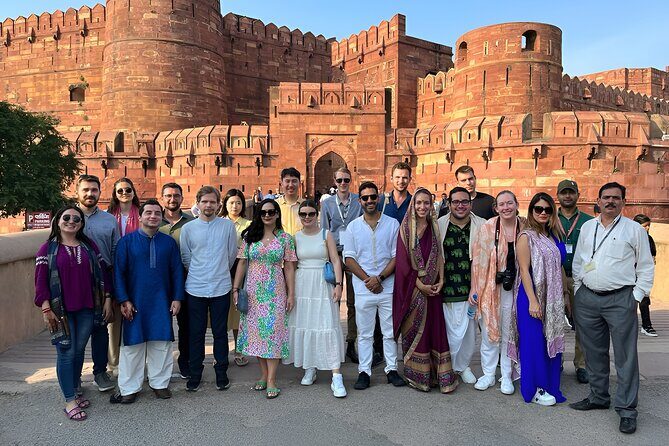 Same Day Private Tour: Taj Mahal, Agra Fort & Mathura Vrindavan - Agra Fort in about an hour: red sandstone power
