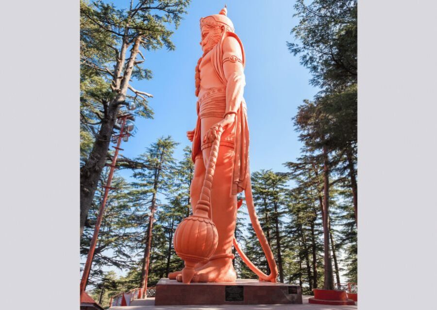 Shimla Nature Walk (3 Hours Guided Trekking Experience) - Jakhoo Hill B&B, car park approach, and the temple area