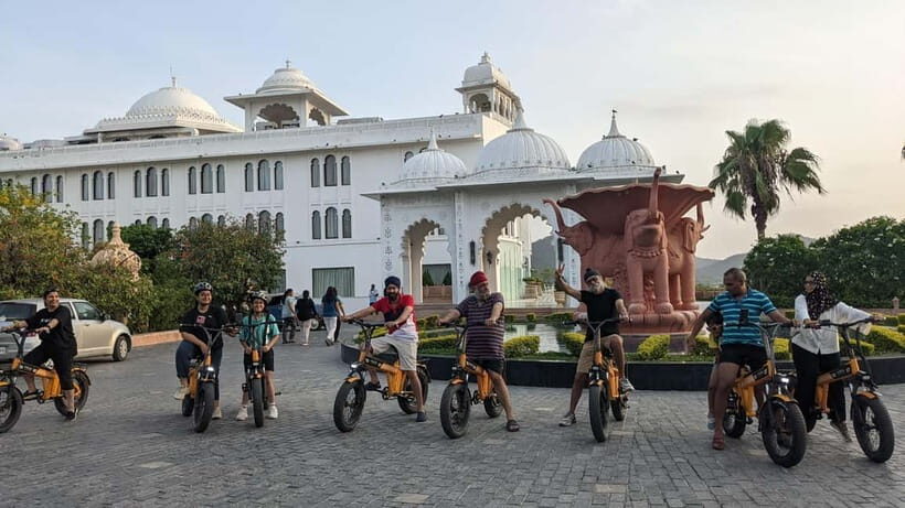 Short E-Cycle/Bike Tour: Serene Trails of Udaipur - Neemach Mata Ropeway Base Stop: Skyline and Lakes at Once