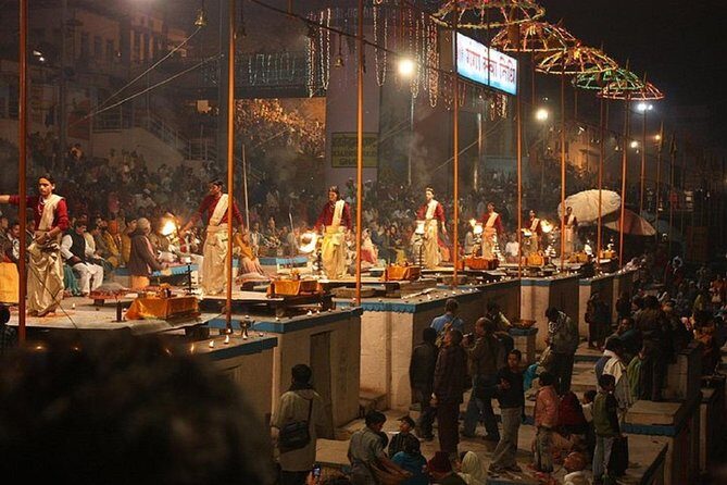 Sunset in Varanasi Tour with a local with free Ganga Aarti and Boat Ride - The Ganga Aarti: Getting a Front-Row View for a Crowded Ritual