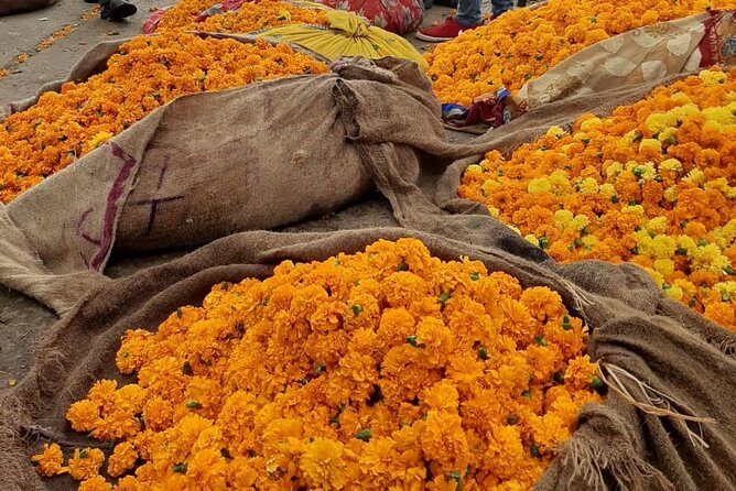 Take in the Beauty of an Early Morning with Fresh Flowers - Kale Hanumanji Ka Mandir and the Transition Into Market Life