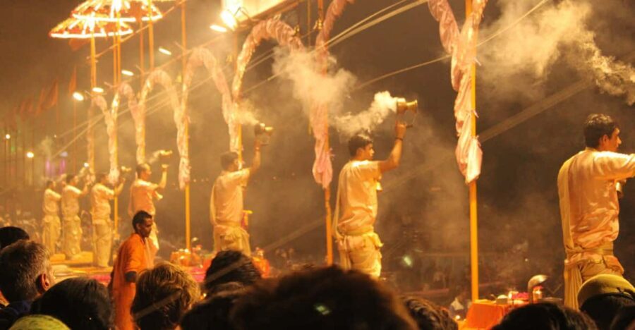 Varanasi: Ganga Arti Evening Light Ceremony on the Main Ghat - The Ganges boat cruise: cremation ghats views and a hard-to-forget contrast