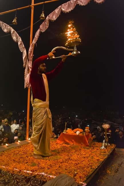 Varanasi: Half-Day City Tour & Evening Aarti with Boat Ride - One Hour on the Ganges: Watching Aarti From the Water