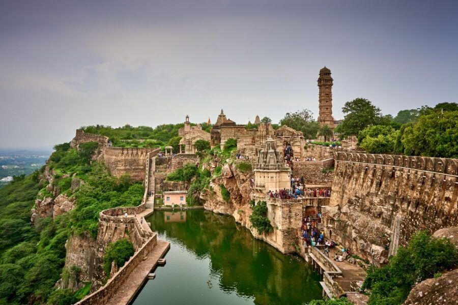 Visit Chittorgarh Fort with Pushkar Drop from Udaipur. - Meerabai and the Rana Kumbha Palace area inside the fort